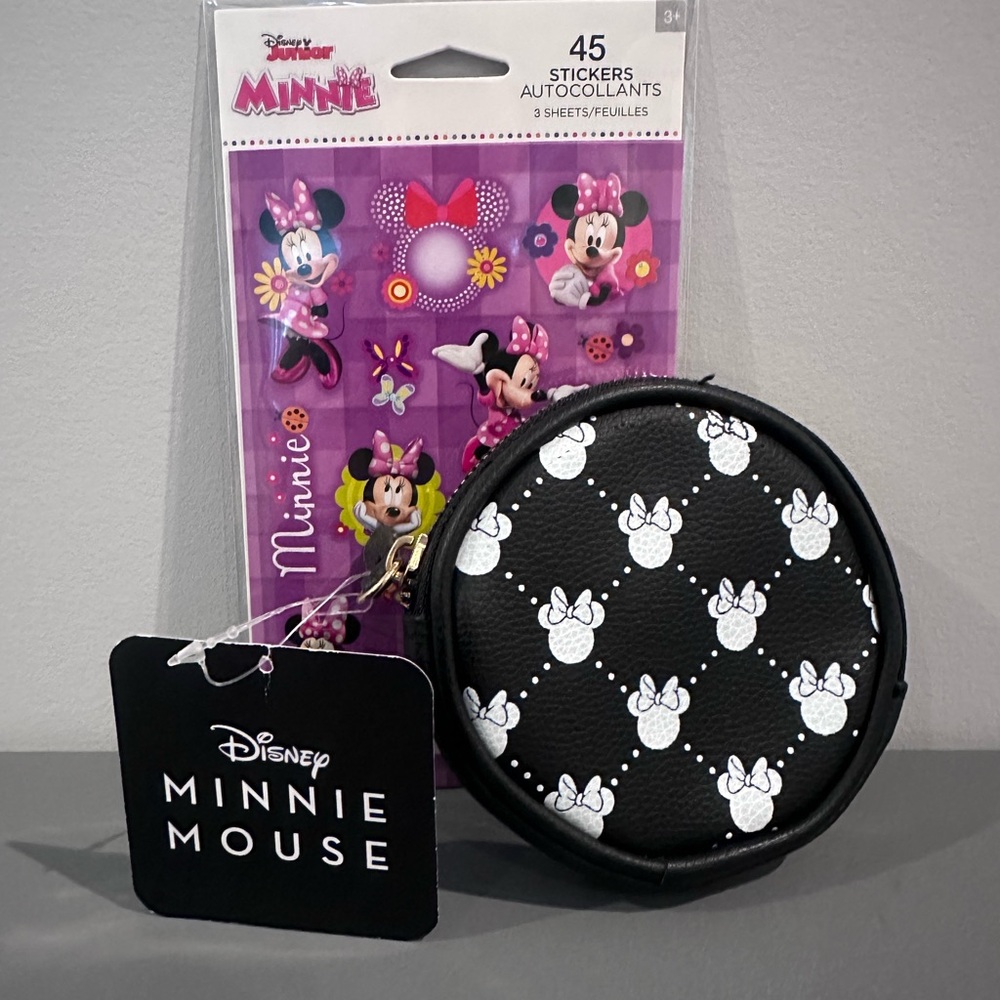 Disney Minnie Mouse Coin Purse with free Minnie Mouse stickers!